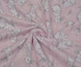 TAVŞAN DESENLİ POLAR KUMAŞ - PEMBE
