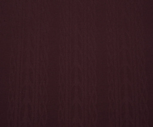 TIĞ İŞİ GÖRÜNÜMLÜ ÖRME TRİKO KUMAŞ - BORDO