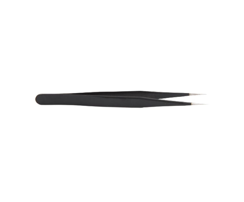 ANTISTATIC STAINLESS STEEL CURVED TIP 135 MM TWEEERS