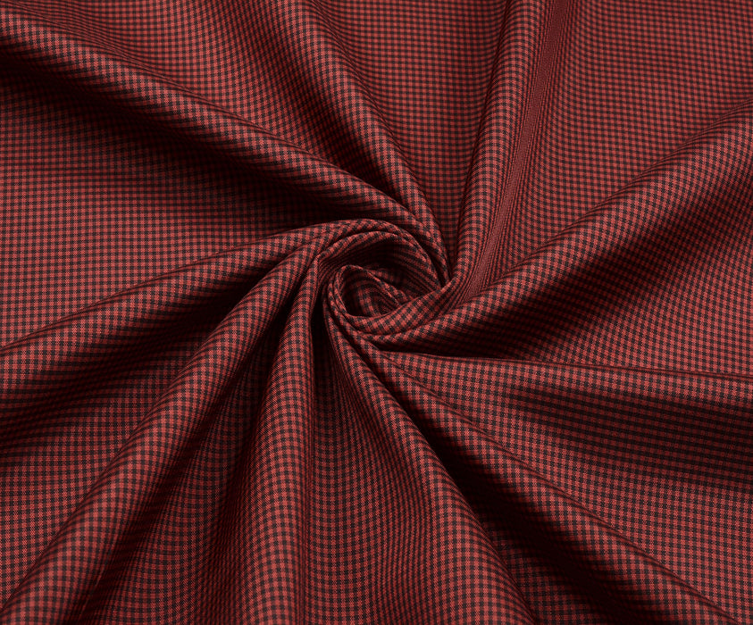 KARE DESENLİ ASTAR KUMAŞ - BORDO