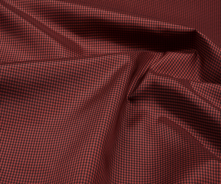 KARE DESENLİ ASTAR KUMAŞ - BORDO