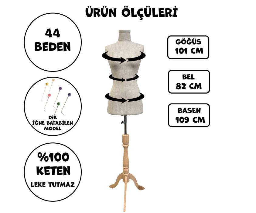 SÜNGERLİ PROVA MANKENİ - 44 BEDEN