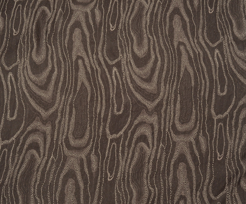 DESENLİ ŞİFON KUMAŞ - KAHVE