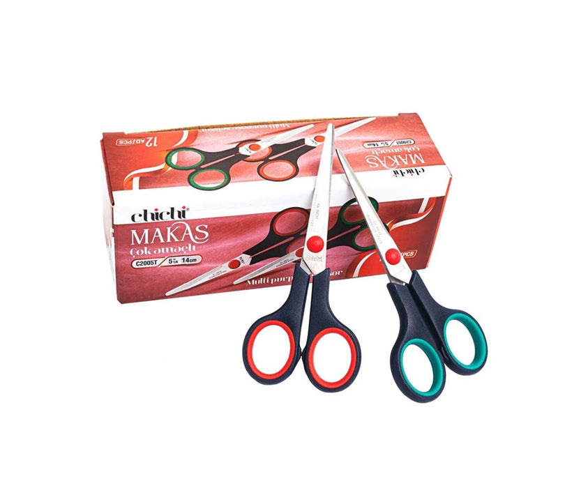PLASTİK SAPLI ÇOK AMAÇLI MAKAS 5-1/2 İNÇ 14 CM