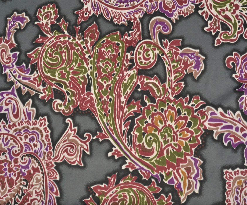 DESENLİ SATEN KUMAŞ - ANTRASİT