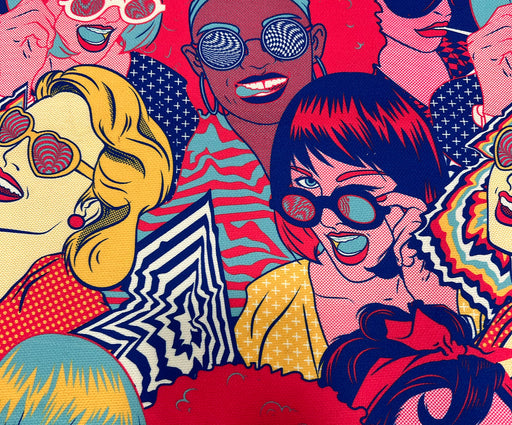 POPART KIZLAR DİJİTAL BASKI KUMAŞ - HARMONİ