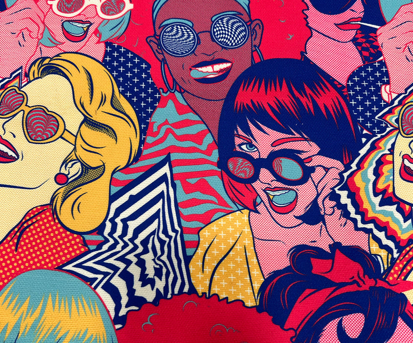 POPART KIZLAR DİJİTAL BASKI KUMAŞ - HARMONİ