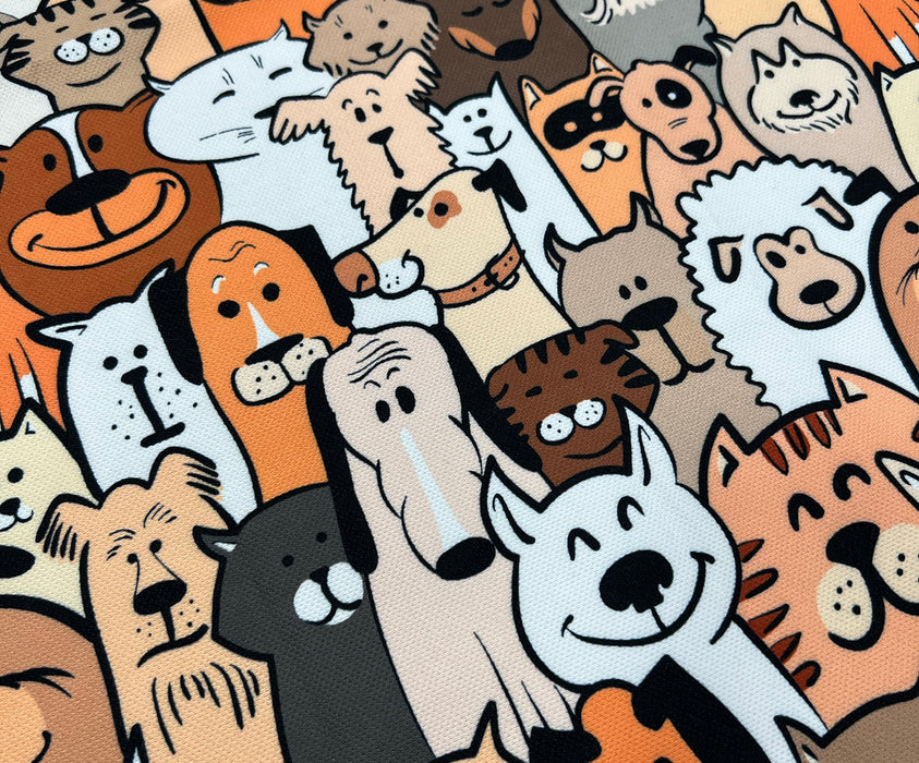 TATLI KÖPEKLER DİJİTAL BASKI KUMAŞ - HARMONİ