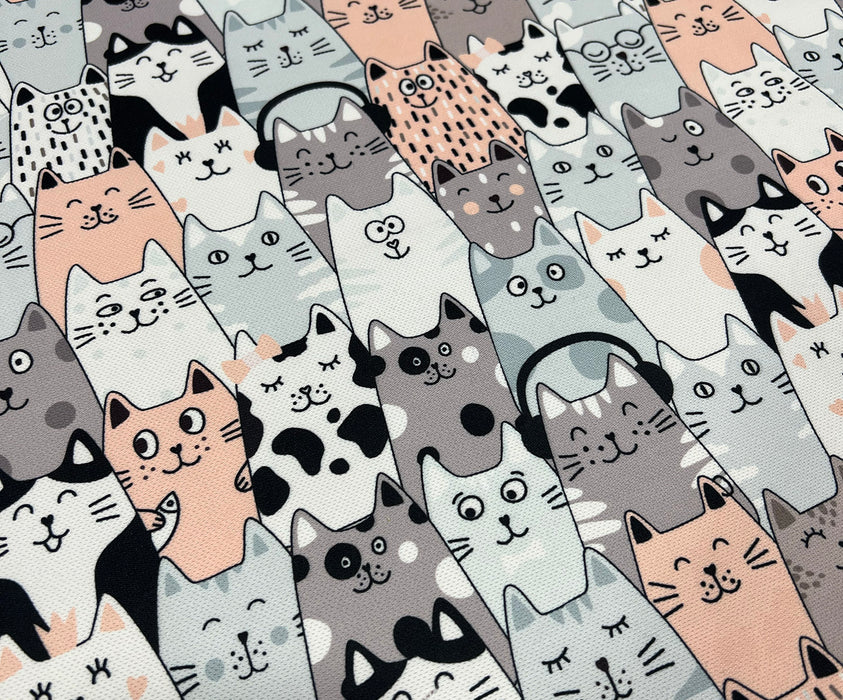 KEDİLER DİJİTAL BASKI KUMAŞ - HARMONİ
