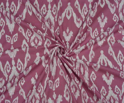 DESENLİ PAMUK KUMAŞ - PEMBE