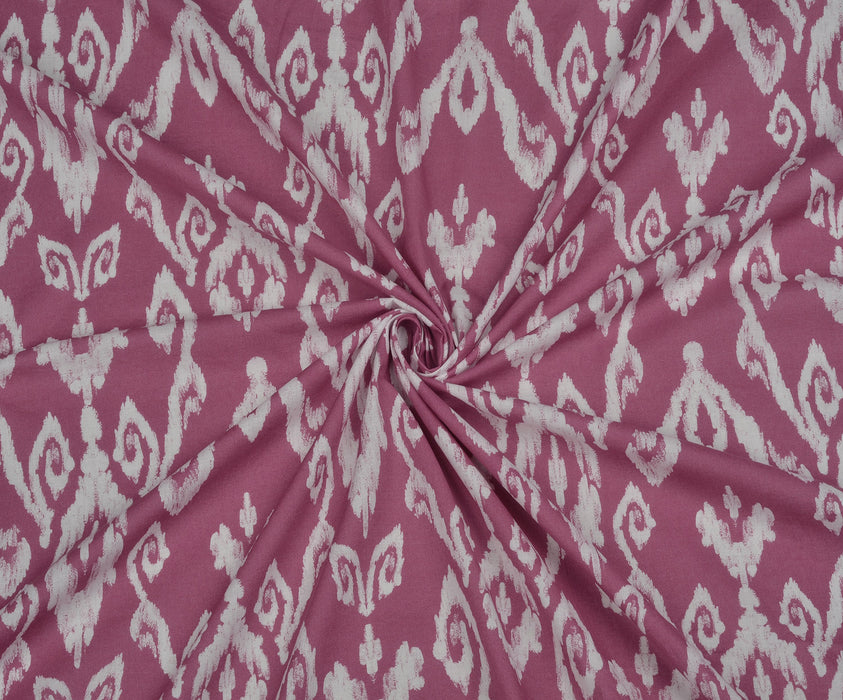 DESENLİ PAMUK KUMAŞ - PEMBE