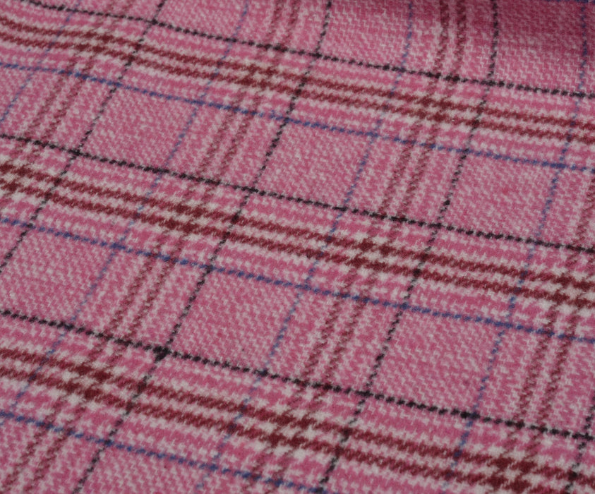 EKOSE DESENLİ ŞANEL BUKLET KUMAŞ - PEMBE