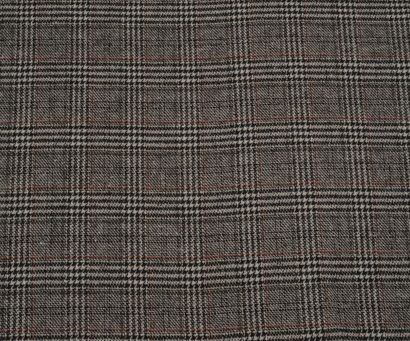 EKOSE DESENLİ ŞANEL BUKLET KUMAŞ - VİZON