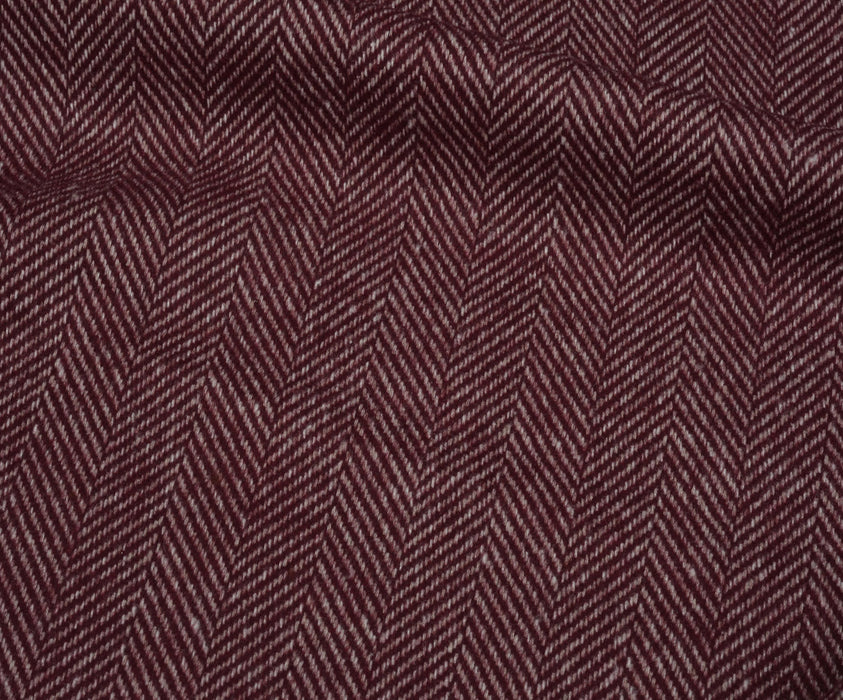 BALIKSIRTI DESENLİ ŞANEL BUKLET KUMAŞ - BORDO