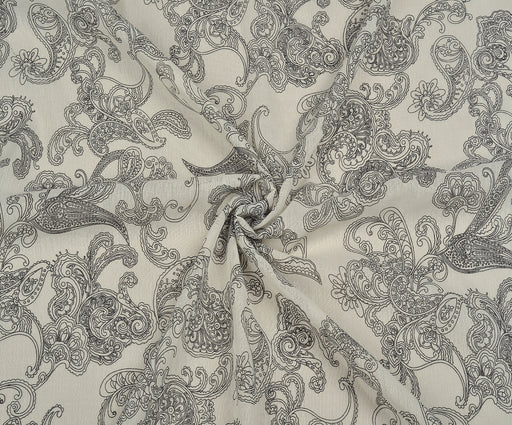 ŞAL DESENLİ ŞİFON KUMAŞ - TAŞ