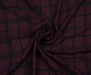 EKOSE DESENLİ ŞİFON KUMAŞ - BORDO