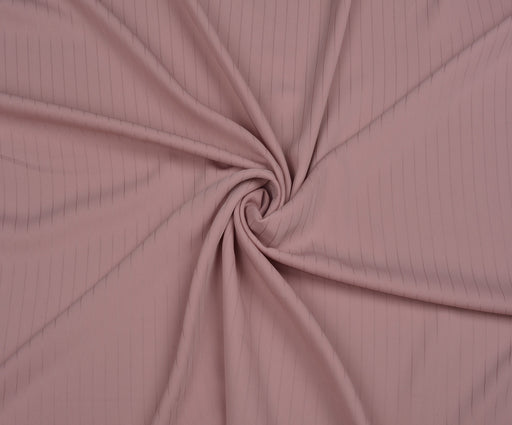 ÇİZGİLİ LİKRALI PAMUK KUMAŞ - PEMBE
