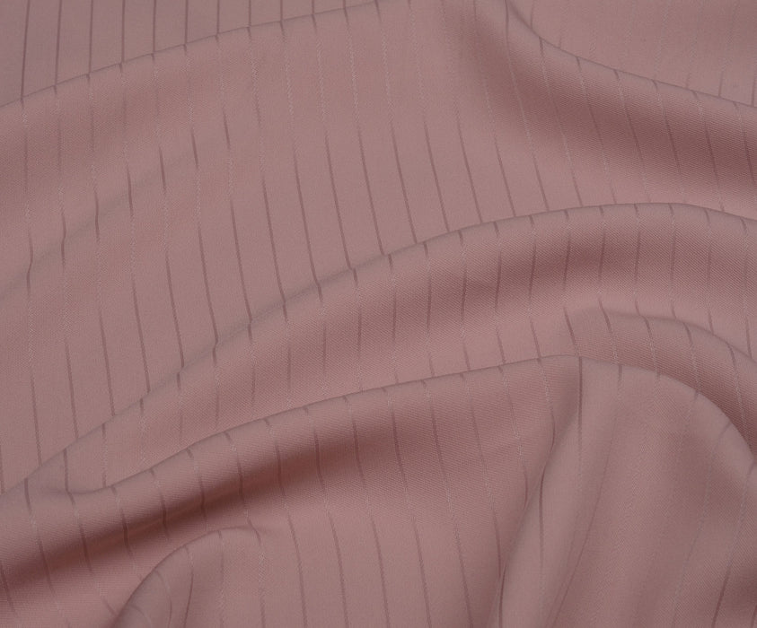 ÇİZGİLİ LİKRALI PAMUK KUMAŞ - PEMBE