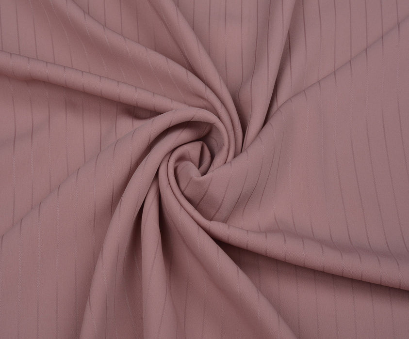 ÇİZGİLİ LİKRALI PAMUK KUMAŞ - PEMBE