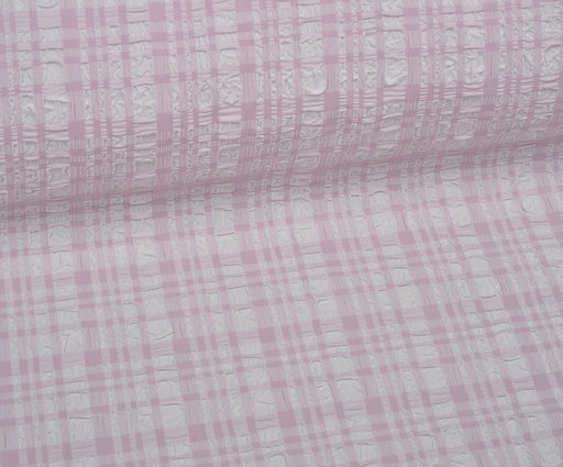 KABARTMA EKOSE DESENLİ KUMAŞ - PEMBE
