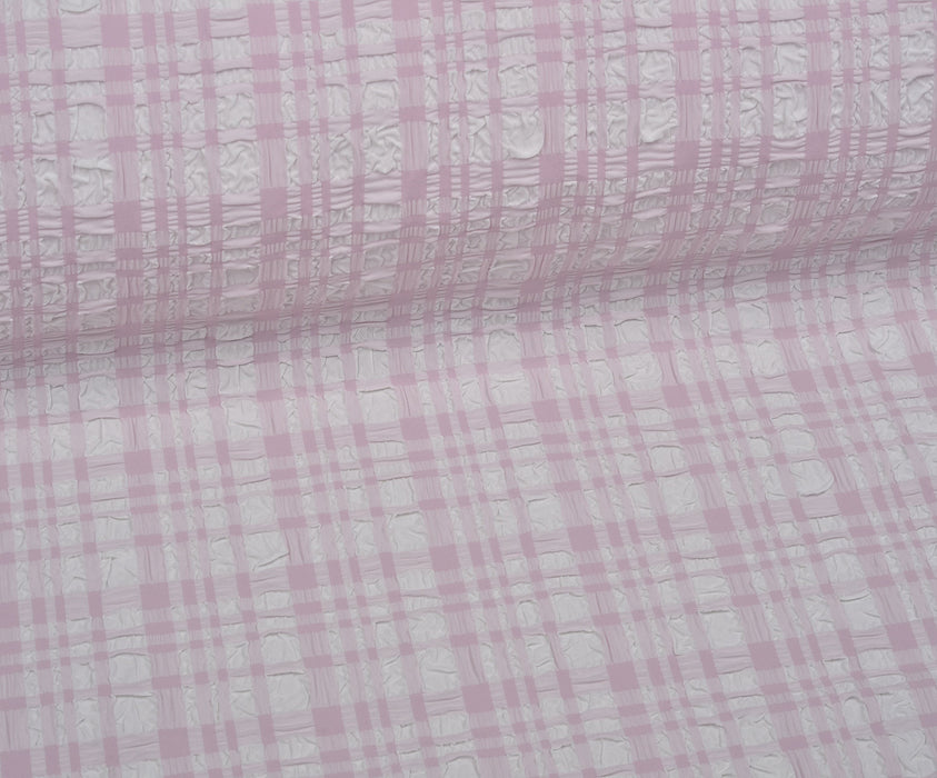 KABARTMA EKOSE DESENLİ KUMAŞ - PEMBE
