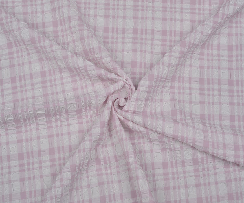 KABARTMA EKOSE DESENLİ KUMAŞ - PEMBE