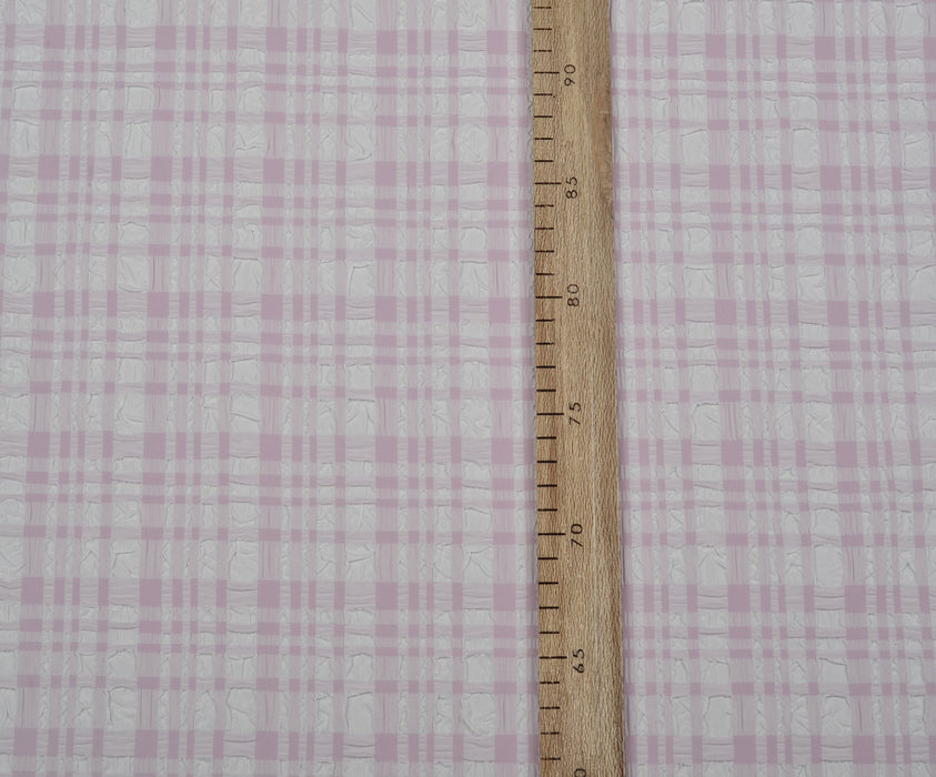 KABARTMA EKOSE DESENLİ KUMAŞ - PEMBE
