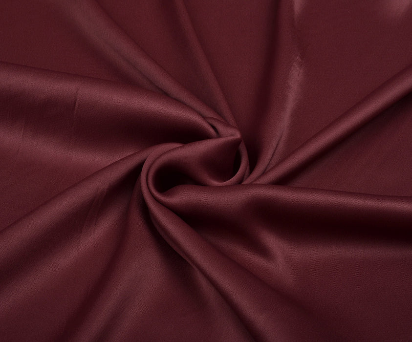 VİSKON SATEN KUMAŞ - BORDO