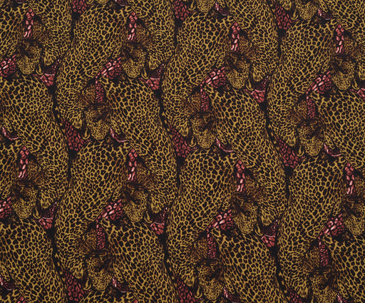 LEOPAR DESENLİ KREP KUMAŞ - KAMEL