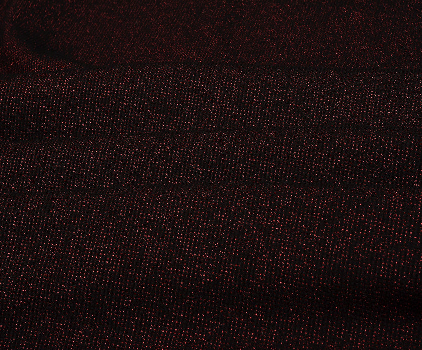 SİMLİ ÖRME KUMAŞ - BORDO