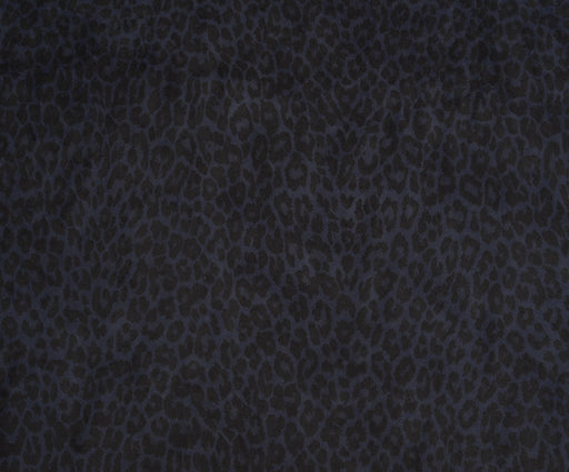 LEOPAR DESENLİ NUBUK KUMAŞ - LACİVERT
