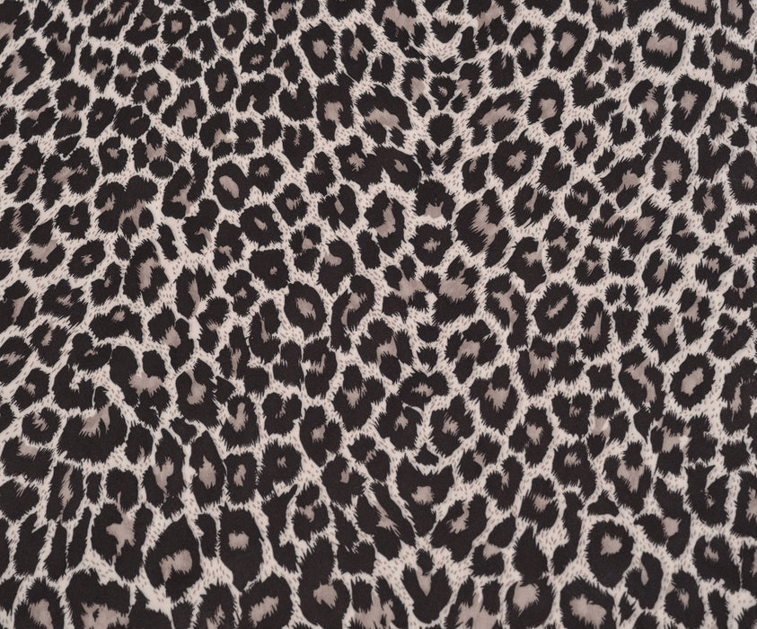 LEOPAR DESENLİ NUBUK KUMAŞ - BEJ