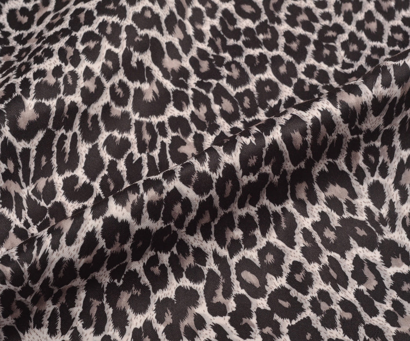 LEOPAR DESENLİ NUBUK KUMAŞ - BEJ