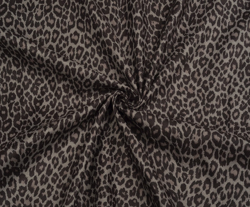 LEOPAR DESENLİ NUBUK KUMAŞ - GRİ