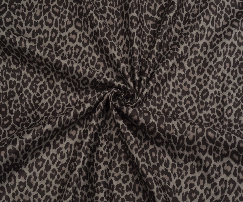 LEOPAR DESENLİ NUBUK KUMAŞ - GRİ