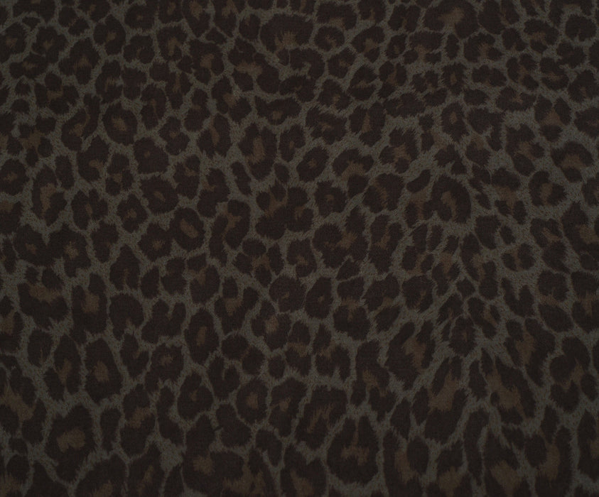 LEOPAR DESENLİ NUBUK KUMAŞ - HAKİ