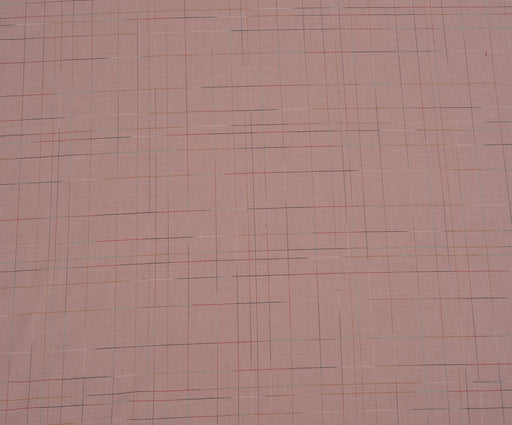 LİKRALI EKOSE DESENLİ KUMAŞ - PEMBE