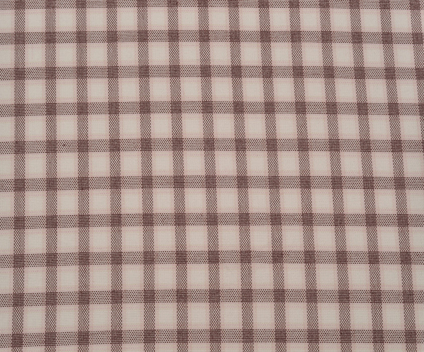 LİKRALI EKOSE DESENLİ KUMAŞ - BORDO