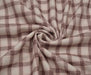 LİKRALI EKOSE DESENLİ KUMAŞ - BORDO