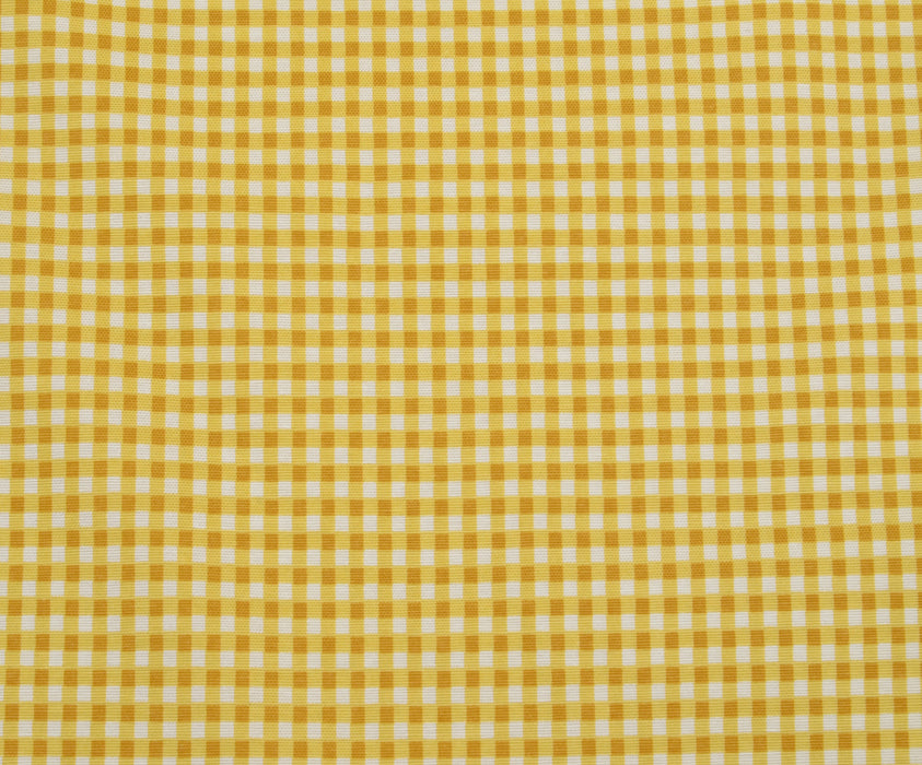 PREMIER SMALL Gingham DUCK LINEN FABRIC - YELLOW