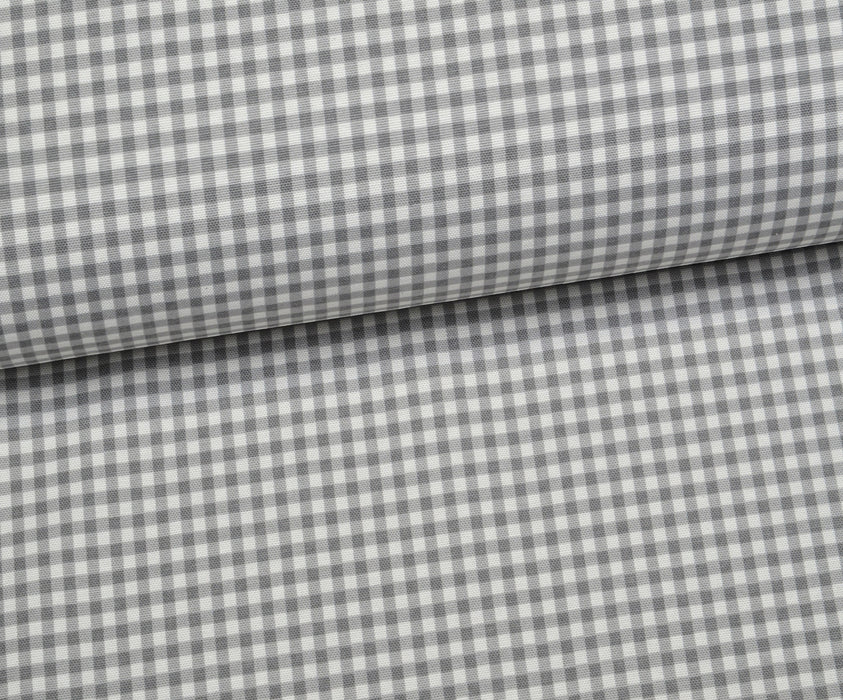 PREMIER SMALL Gingham DUCK LINEN FABRIC - GRAY