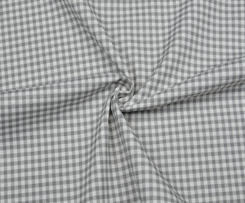 PREMIER SMALL Gingham DUCK LINEN FABRIC - GRAY