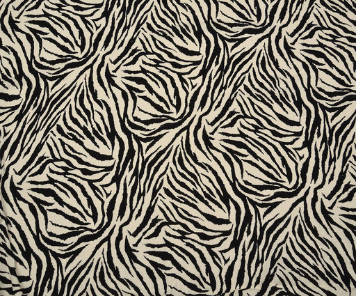 ZEBRA DESENLİ VİSKON KUMAŞ - SİYAH