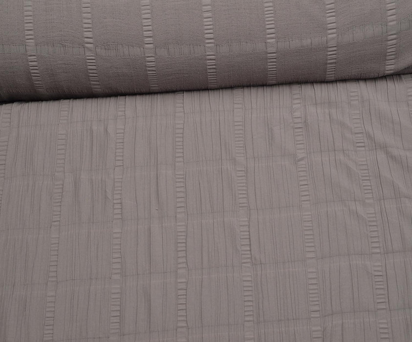EKOSE DESENLİ VİSKON KUMAŞ - GRİ