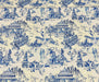 BLUE BLANC DESENLİ  DİJİTAL BASKI KUMAŞ - MAVİ