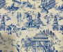 BLUE BLANC DESENLİ  DİJİTAL BASKI KUMAŞ - MAVİ