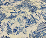 BLUE BLANC DESENLİ  DİJİTAL BASKI KUMAŞ - MAVİ