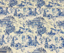 BLUE BLANC DESENLİ  DİJİTAL BASKI KUMAŞ - MAVİ