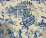 BLUE BLANC DESENLİ  DİJİTAL BASKI KUMAŞ - MAVİ