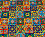 RENKLİ SERAMİK DESENLİ DİJİTAL BASKI KUMAŞ - HARMONİ